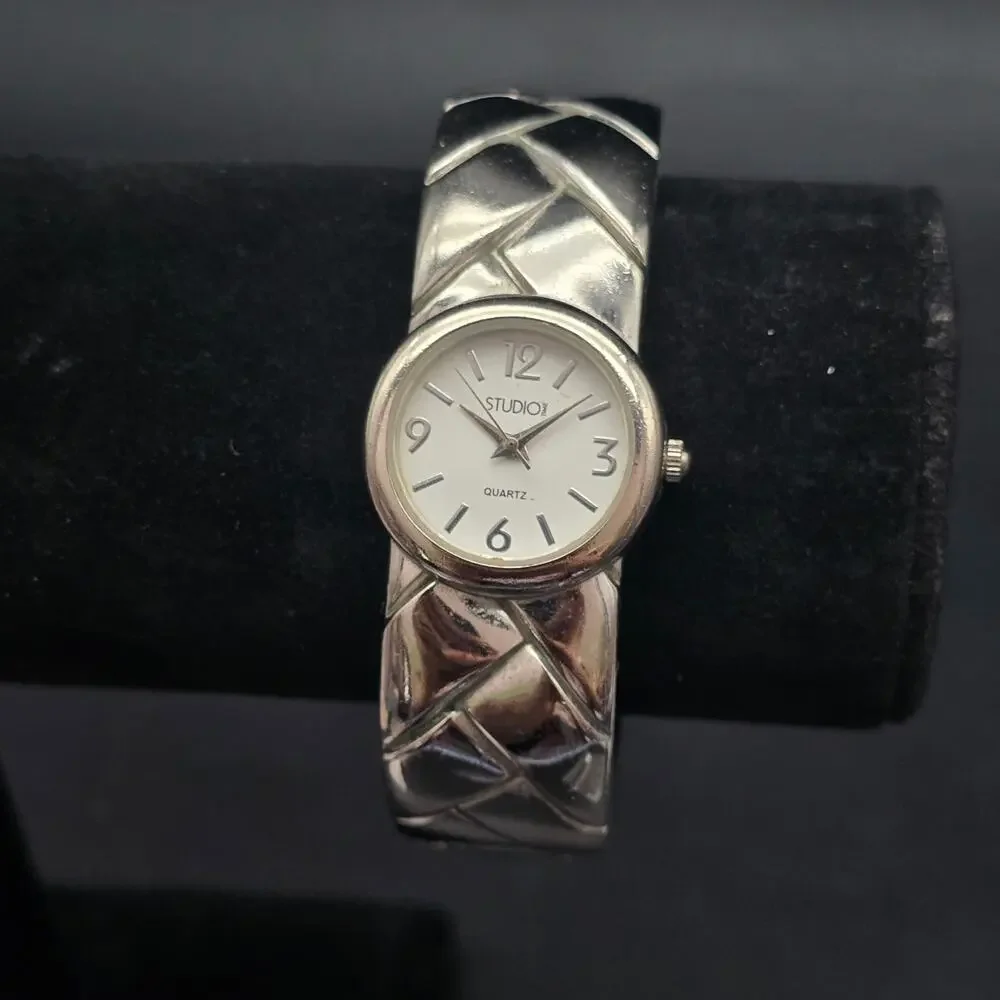 Women's Braided‎ Quartz Cuff Watch Clamper Braided WORKS Working